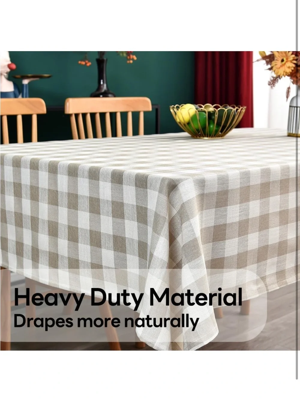 Yofori gingham tablecloth
